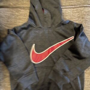 Nike Gray Hoodie with Red Swoosh #28